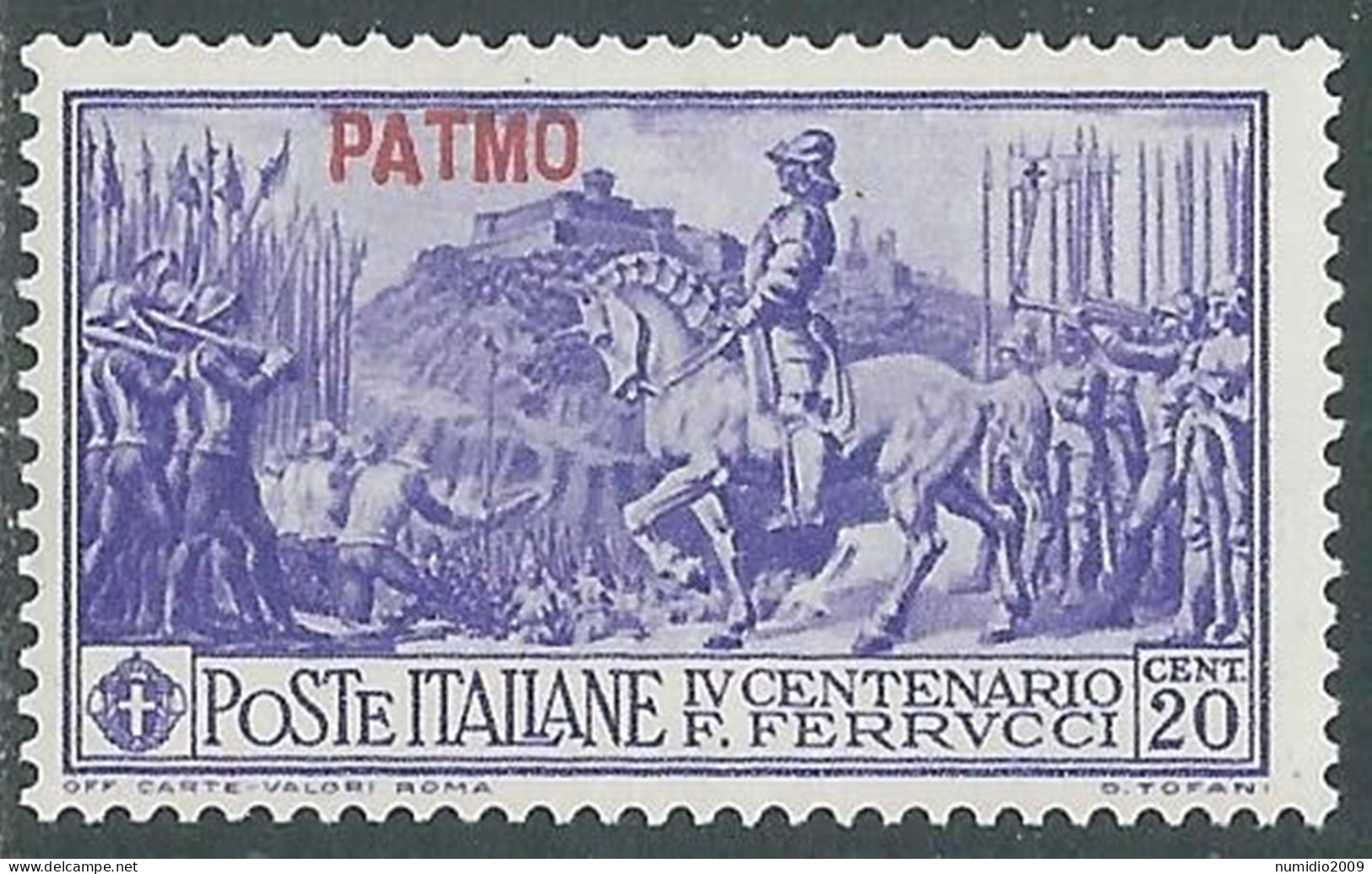 1930 EGEO PATMO FERRUCCI 20 CENT MH * - I45-5 - Egeo (Patmo)