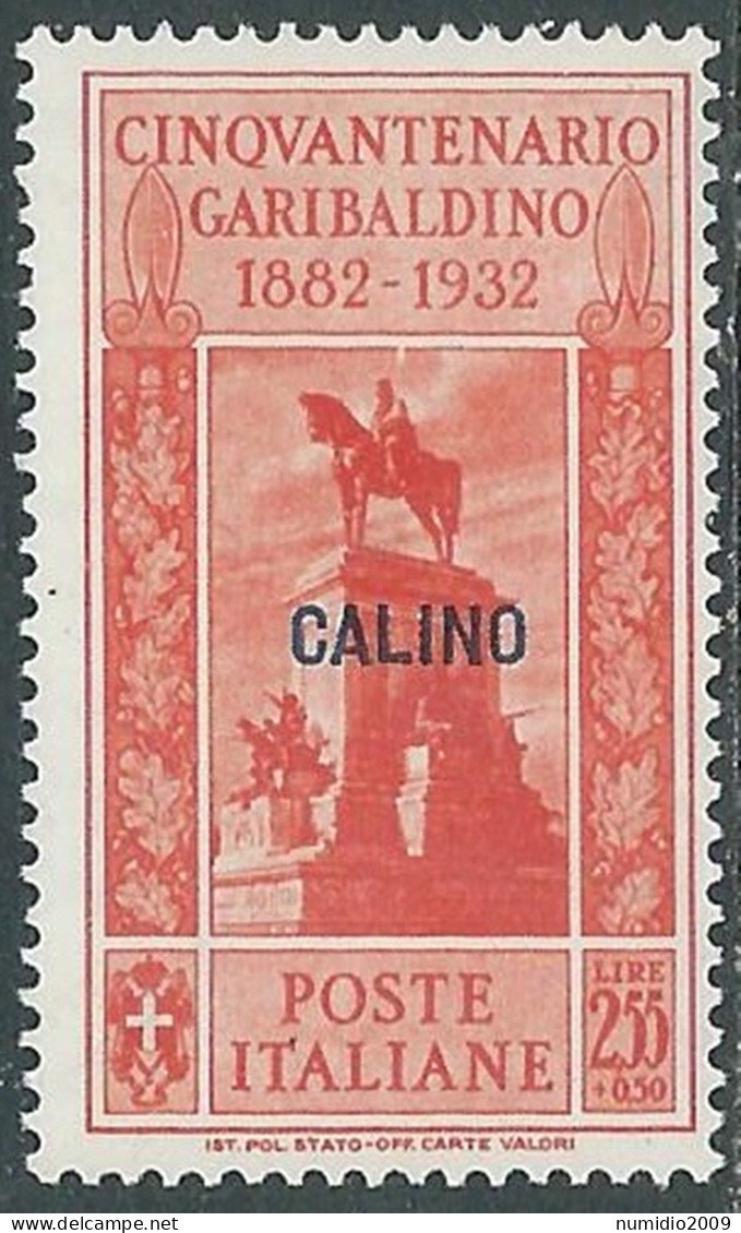 1932 EGEO CALINO GARIBALDI 2,55 LIRE MNH ** - I45-7 - Ägäis (Calino)