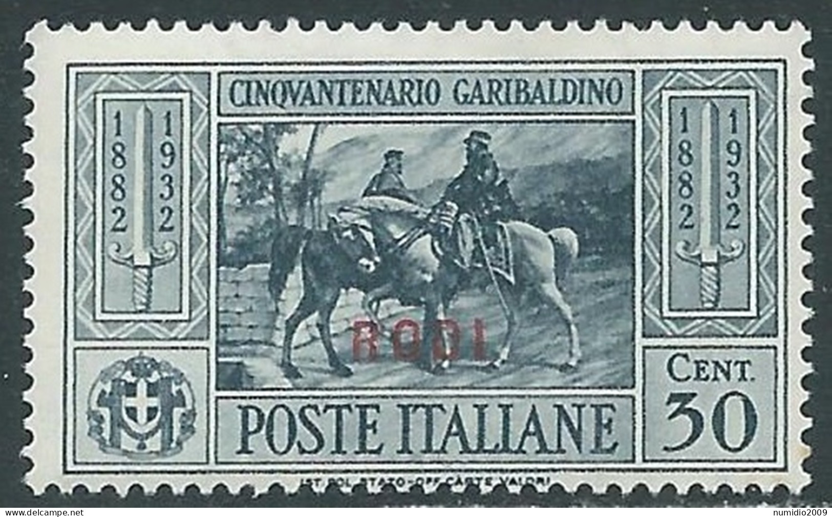 1932 EGEO RODI GARIBALDI 30 CENT MNH ** - I45-10 - Egée (Rodi)