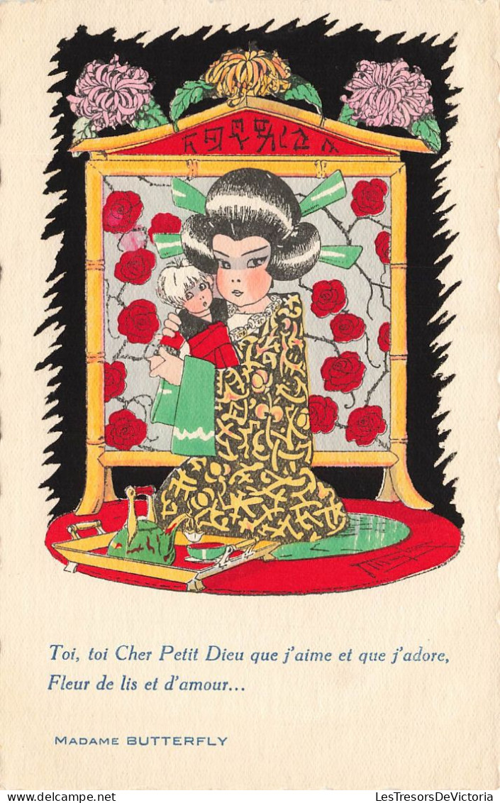 ILLUSTRATEUR SIGNE - Mayton - Femme En Kimonon Japonais - Madame Butterfly - Toi Mon Cher Petit - Carte Postale Ancienne - Sonstige & Ohne Zuordnung