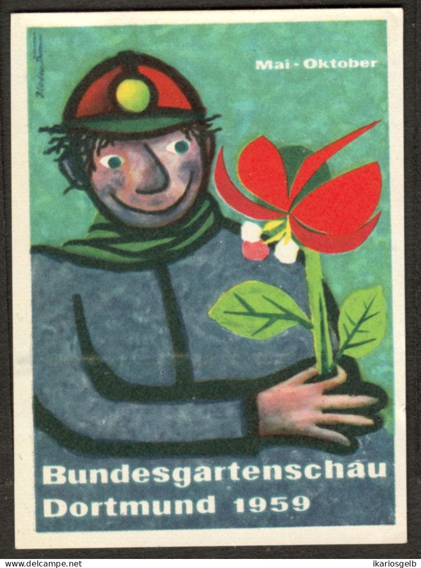 DORTMUND 1959 " Bundesgartenschau " Vignette Cinderella Reklamemarke Sluitzegel - Erinnophilie