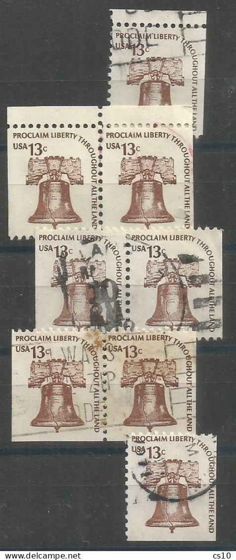 USA 1975 Americana C.13 Liberty Bell Cpl Booklet Issue Vertical & Horizonthal Incl. ADV Tab & Upper/Left Pcs  !!!!!! - Abarten & Kuriositäten