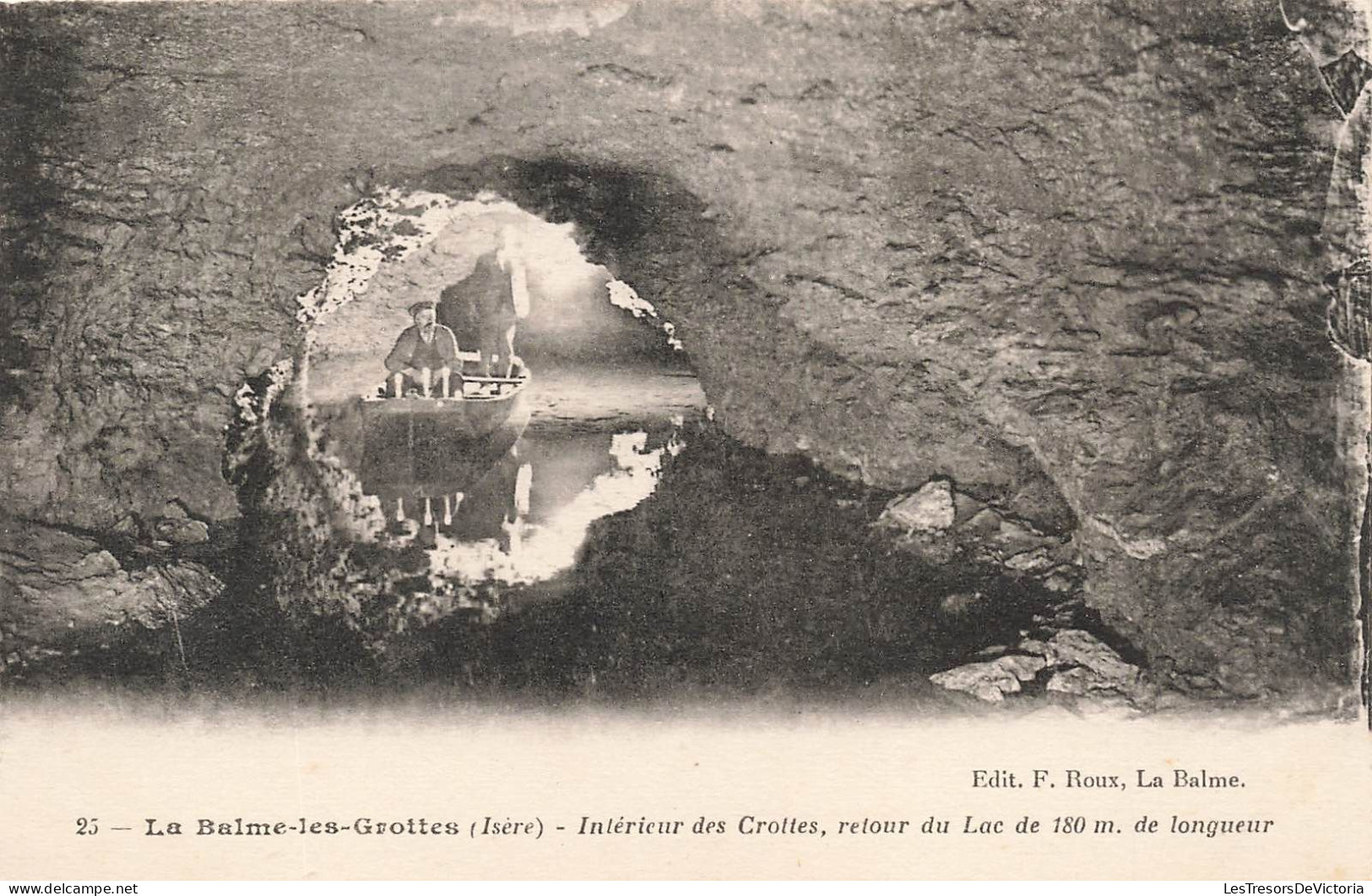 FRANCE - La Balme Les Grottes - Intérieur Des Grottes - Retour Du Lac De 180 M De Longueur - Carte Postale Ancienne - La Balme-les-Grottes