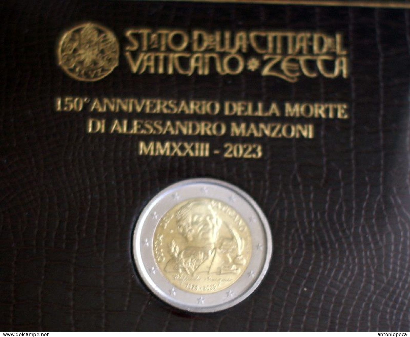 VATICAN 2023, TWO EURO COIN, MORTE DEL MANZONI , FDC IN ORIGINAL FOLDER - Vatikan