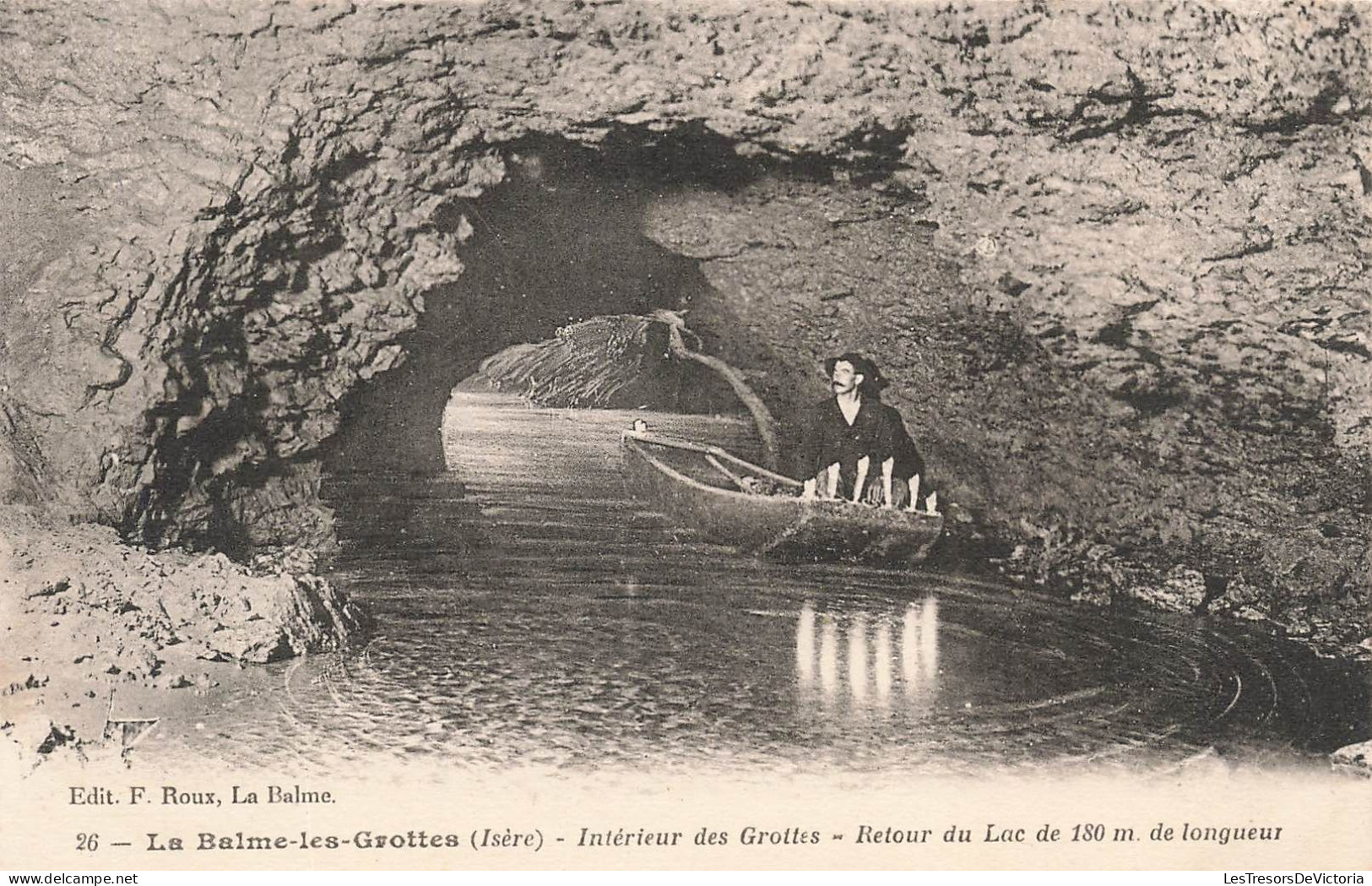 FRANCE - Grottes De La Balme - Intérieur Des Grottes - Retour Du Lac De 180 M De Longueur - Carte Postale Ancienne - La Balme-les-Grottes
