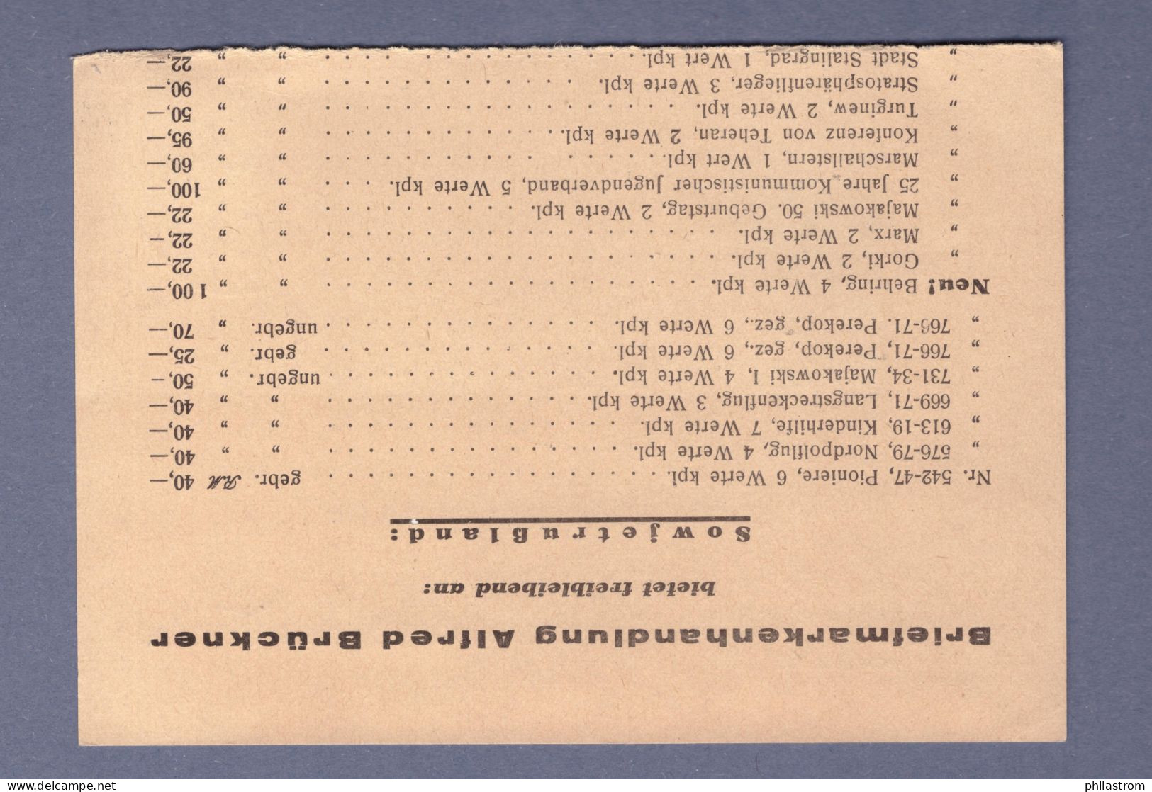 Berlin-Brandenburg - Drucksache (überfr.) - Alfred Brückner - Berlin-Neukölln --> B.-Frohnau  (3380AGH-0305) - Berlin & Brandenburg