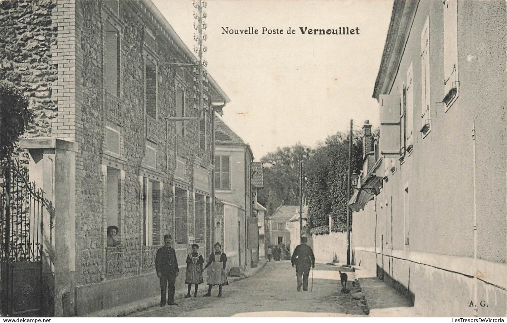 FRANCE - Vernouillet - Nouvelle Poste - Rue - Animé - Carte Postale Ancienne - Vernouillet