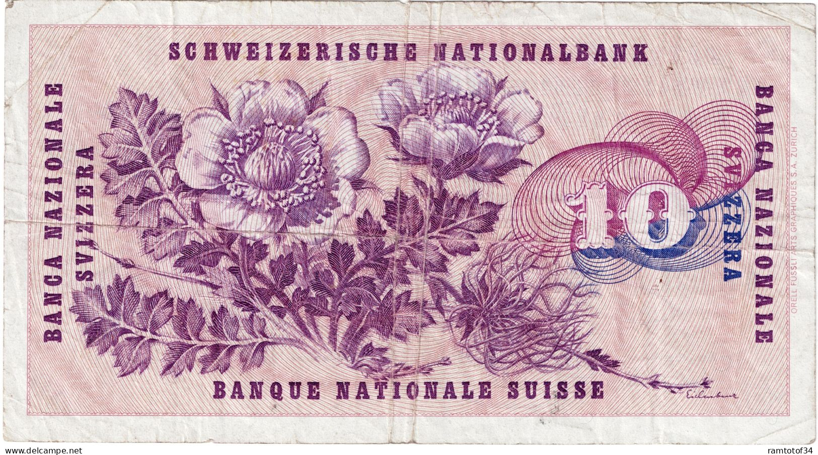 SUISSE - 10 Francs 1972 - Schweiz