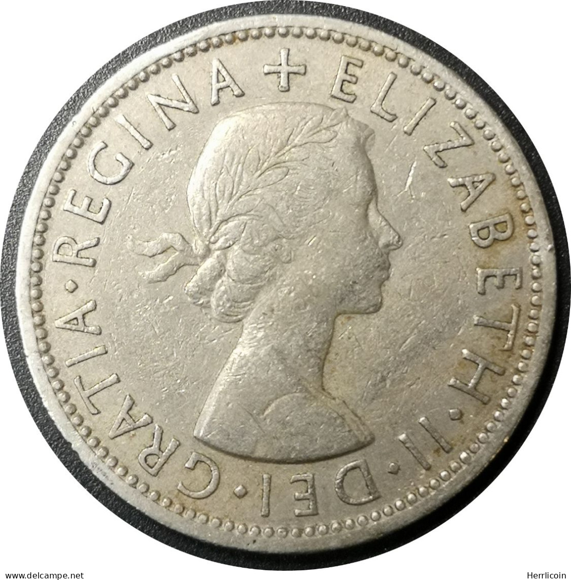 Monnaie Royaume-Uni - 1956 - 2 Shillings Elizabeth II 1re Effigie - J. 1 Florin / 2 Shillings