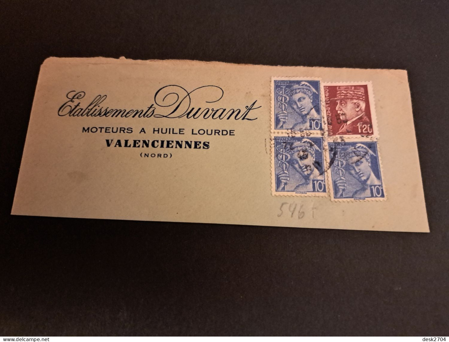 Fragment Enveloppe Numéros 546 Et 515 - 1938-42 Mercure