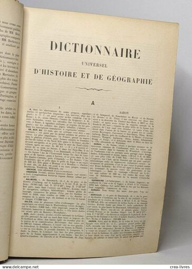 Dictionnaire Universel D'histoire Et De Géographie - Dictionnaires