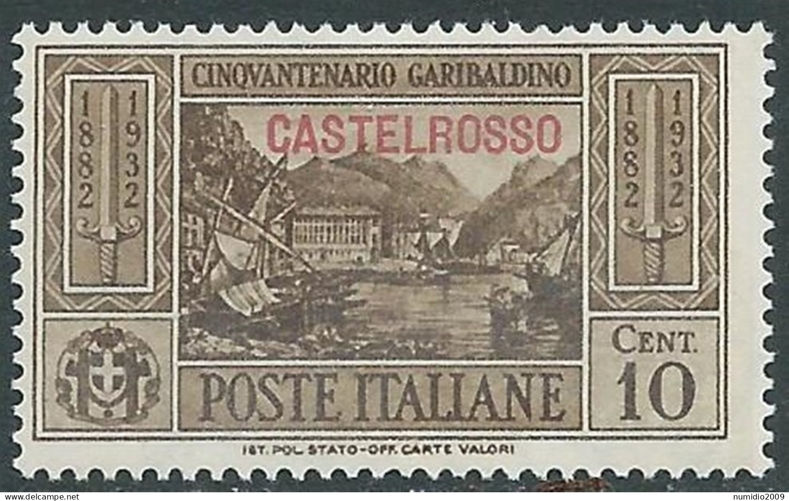 1932 CASTELROSSO GARIBALDI 10 CENT MNH ** - I30-3 - Castelrosso
