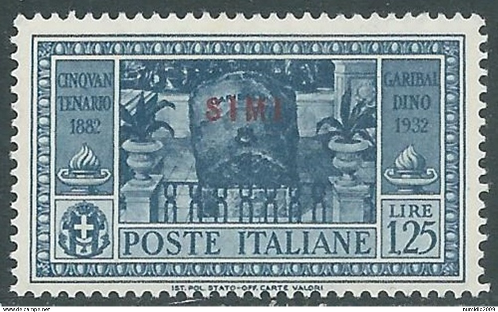 1932 EGEO SIMI GARIBALDI 1,25 LIRE MNH ** - I31-4 - Aegean (Simi)