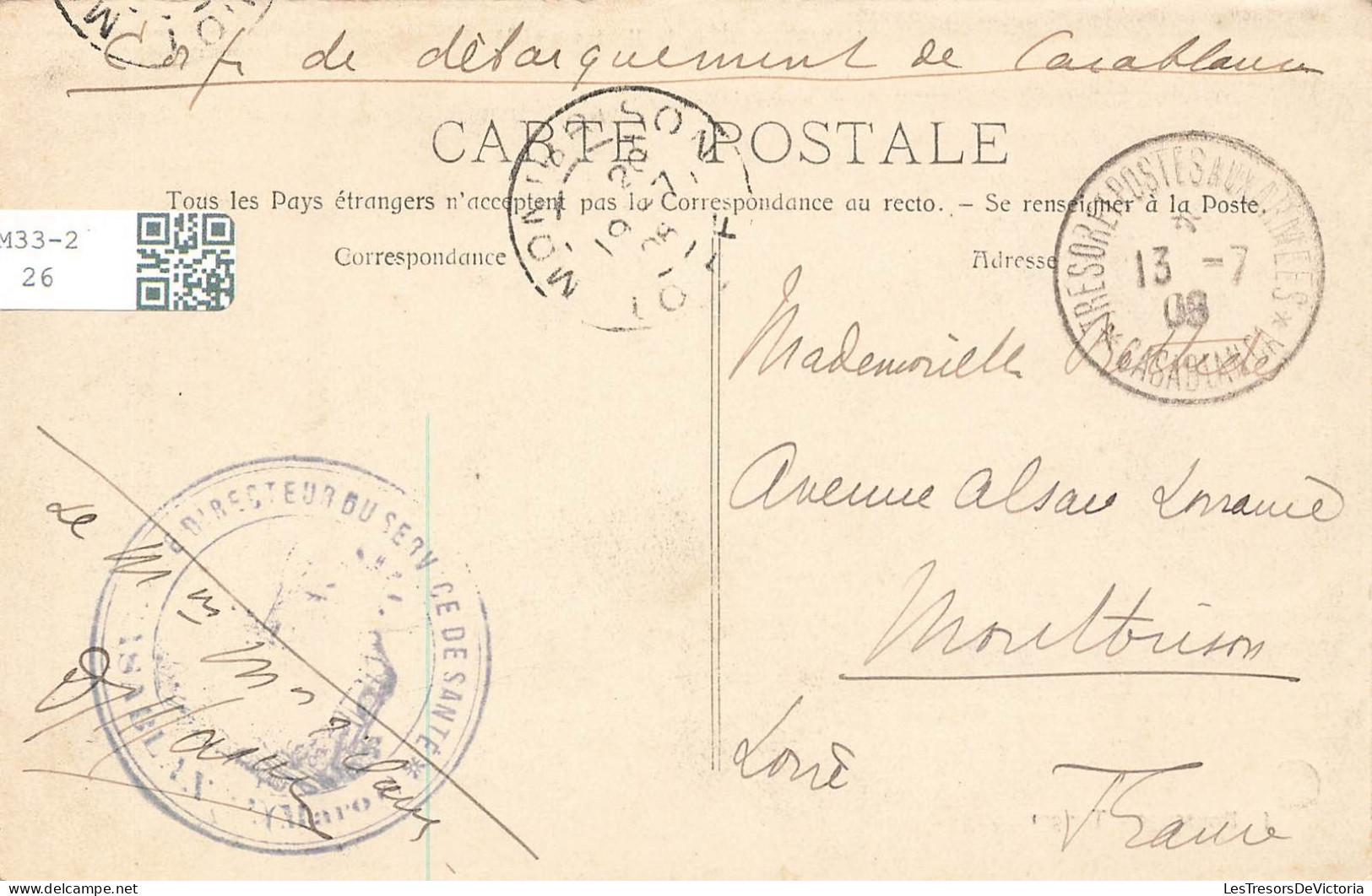 MAROC - Casablanca - Débarquement De Troupes Dans Le Port (8 Août) - J Boussuge  - Barques - Carte Postale Ancienne - Casablanca