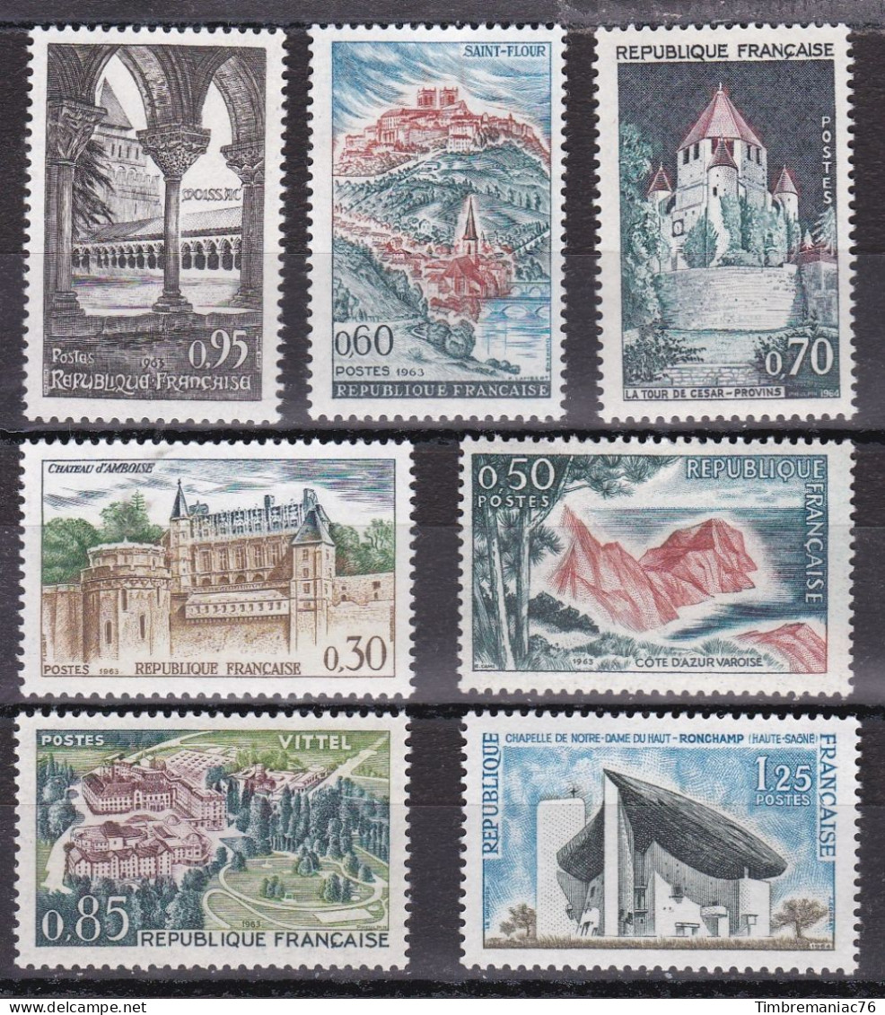 France TUC De 1963 YT 1390-91-92-92A-93-94-94A Neufs - Sonstige & Ohne Zuordnung