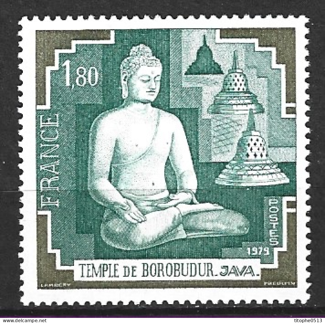 FRANCE. N°2036 De 1979. Temple De Borobudur. - Buddismo