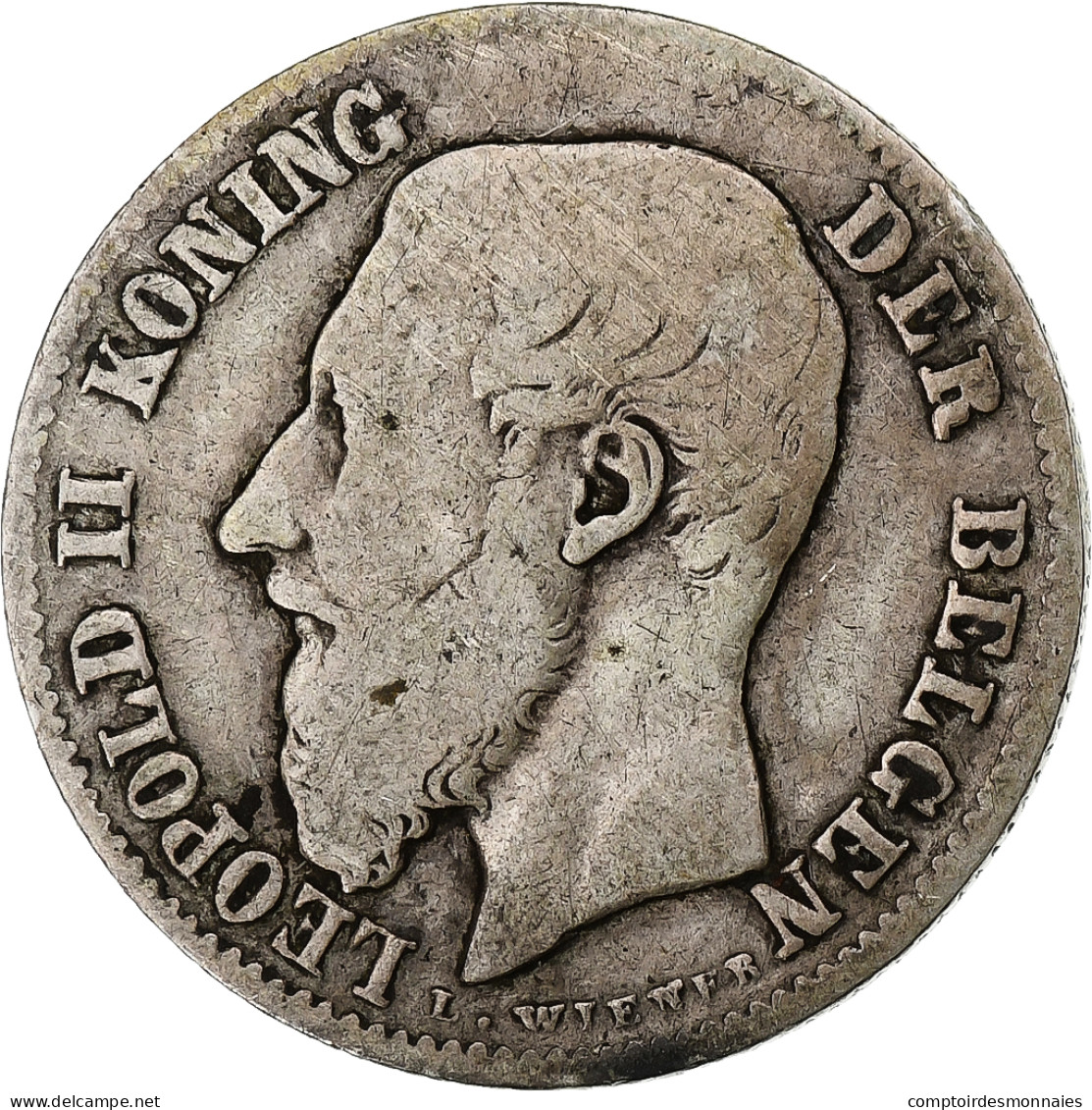 Monnaie, Belgique, Leopold II, 50 Centimes, 1899, TB, Argent, KM:27 - 50 Cents