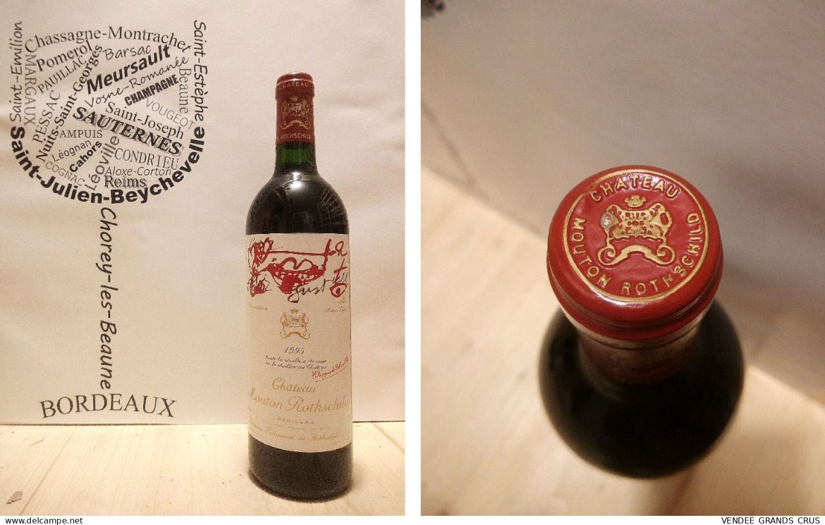 Château Mouton Rothschild 1995 - Pauillac - 1er Grand Cru Classé - 1 X 75 Cl - Rouge - Vino