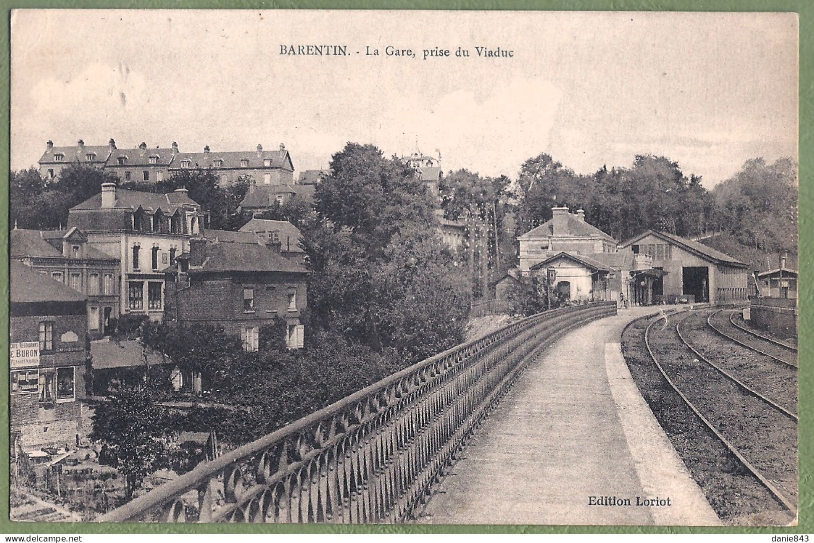 CPA  - SEINE MARITIME - BARENTIN - LA GARE PRISE DU VIADUC - Barentin