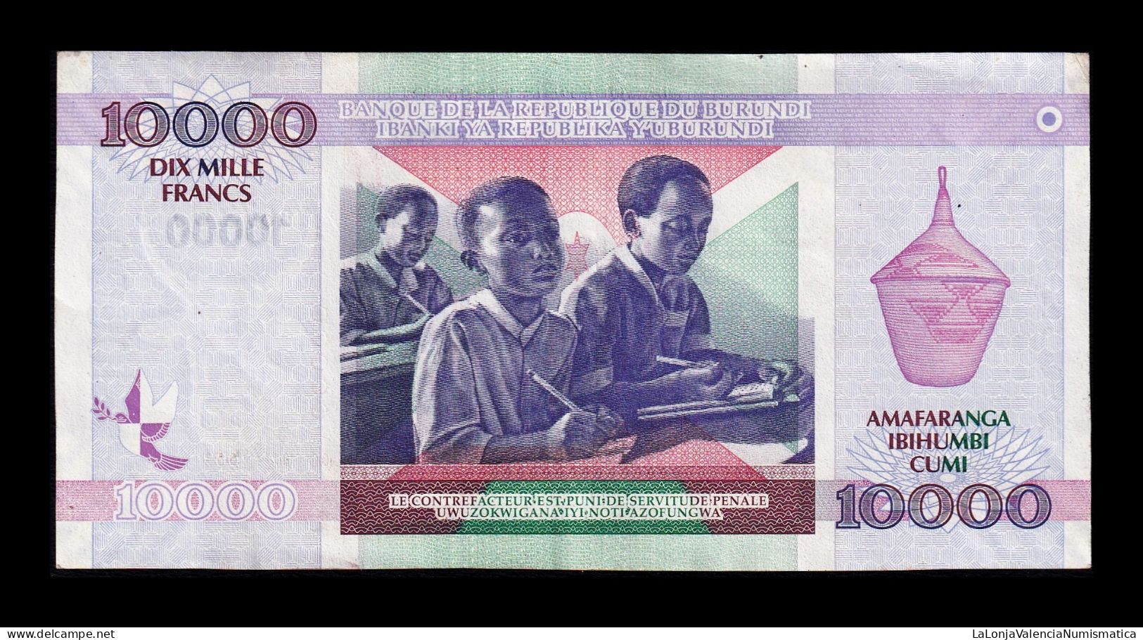 Burundi 10000 Francs 2006 Pick 43b Mbc+ Vf+ - Burundi