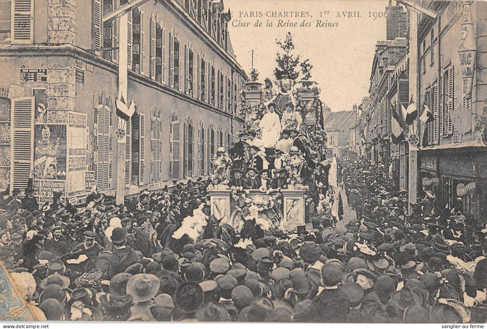 CPA 28 CAVALCADE DE PARIS CHARTRES / CHAR DE LA REINE DES REINES 1906 - Chartres