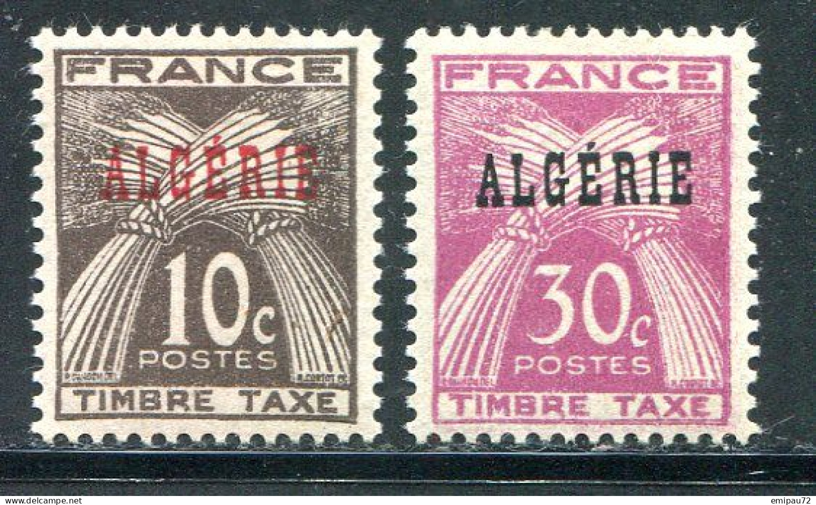 ALGERIE- Taxe Y&T N°33 Et 34- Neufs Avec Charnière * - Timbres-taxe