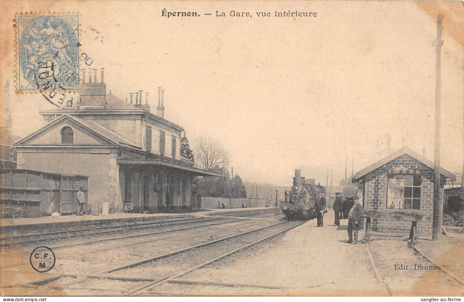 CPA 28 EPERNON / LA GARE / VUE INTERIEURE / TRAIN - Epernon