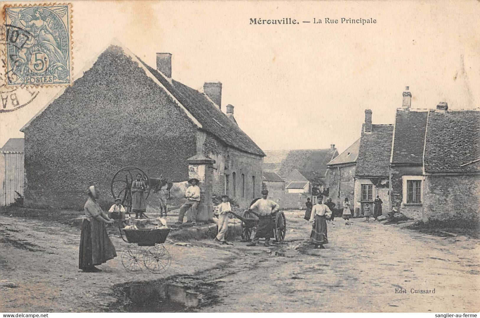 CPA 28 MEROUVILLE / LA RUE PRINCIPALE - Other & Unclassified