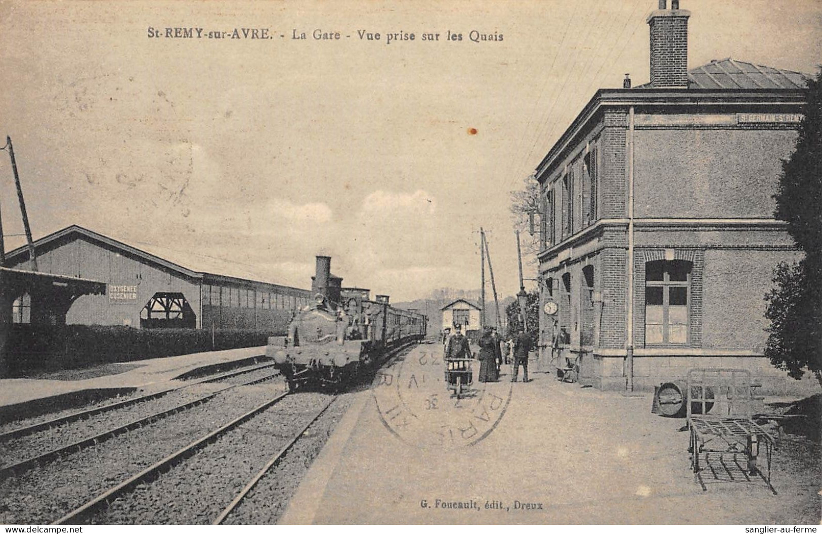 CPA 28 SAINT REMY SUR AVRE / LA GARE / VUE PRISE SUR LES QUAIS / TRAIN - Otros & Sin Clasificación