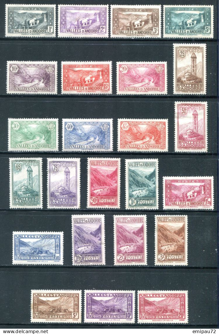 ANDORRE- Y&T N°24 à 45- Neufs Avec Charnière * (belle Cote!!!) - Unused Stamps