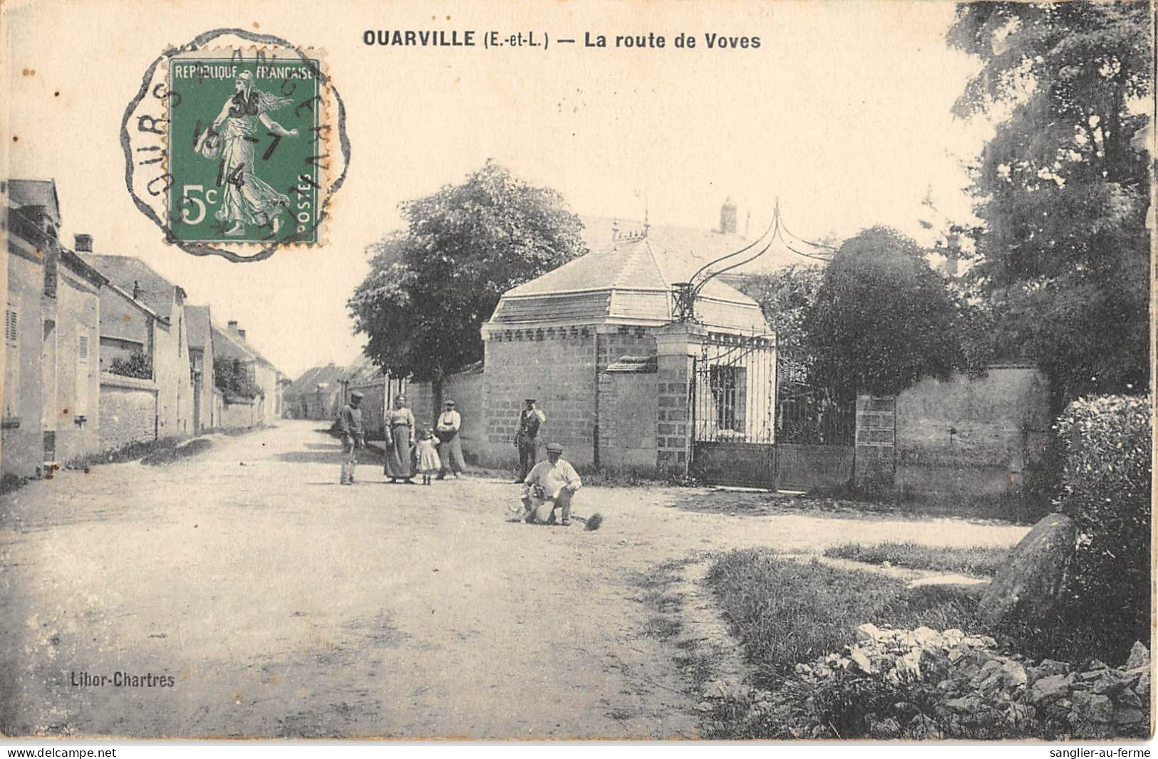 CPA 28 OUARVILLE / LA ROUTE DE VOVES - Other & Unclassified