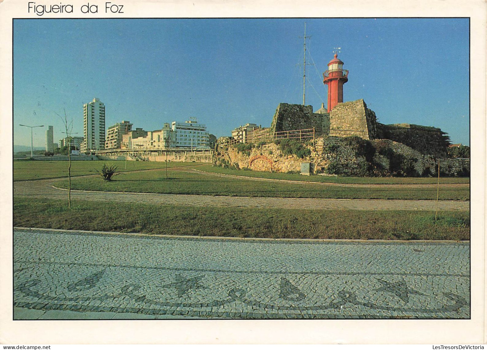 PORTUGAL - Figueira Da Foz - Fort De Santa Catarina Et Traditionnel Pavé Portugais - Colorisé - Carte Postale - Coimbra