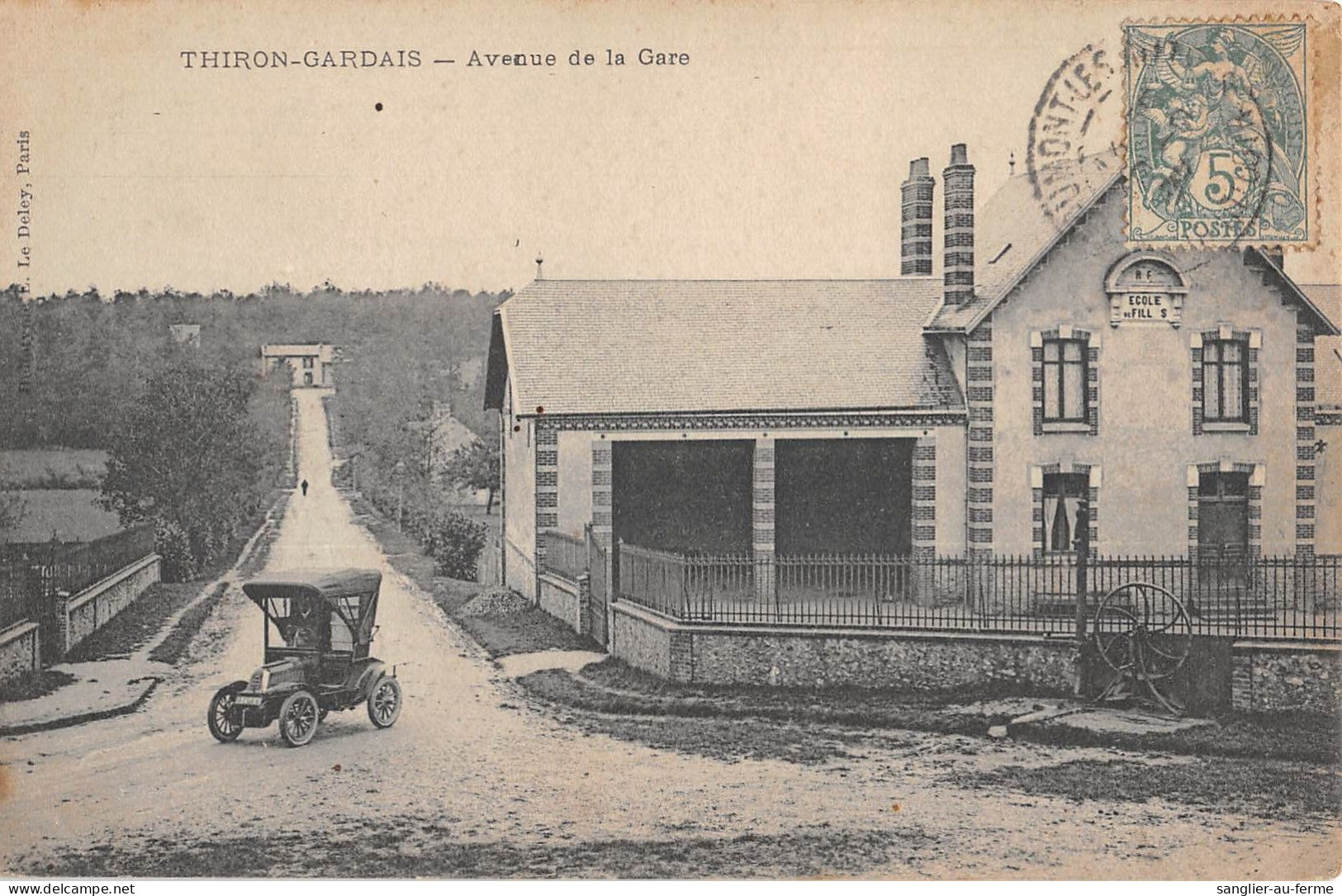 CPA 28 THIRON GARDAIS / AVENUE DE LA GARE - Sonstige & Ohne Zuordnung