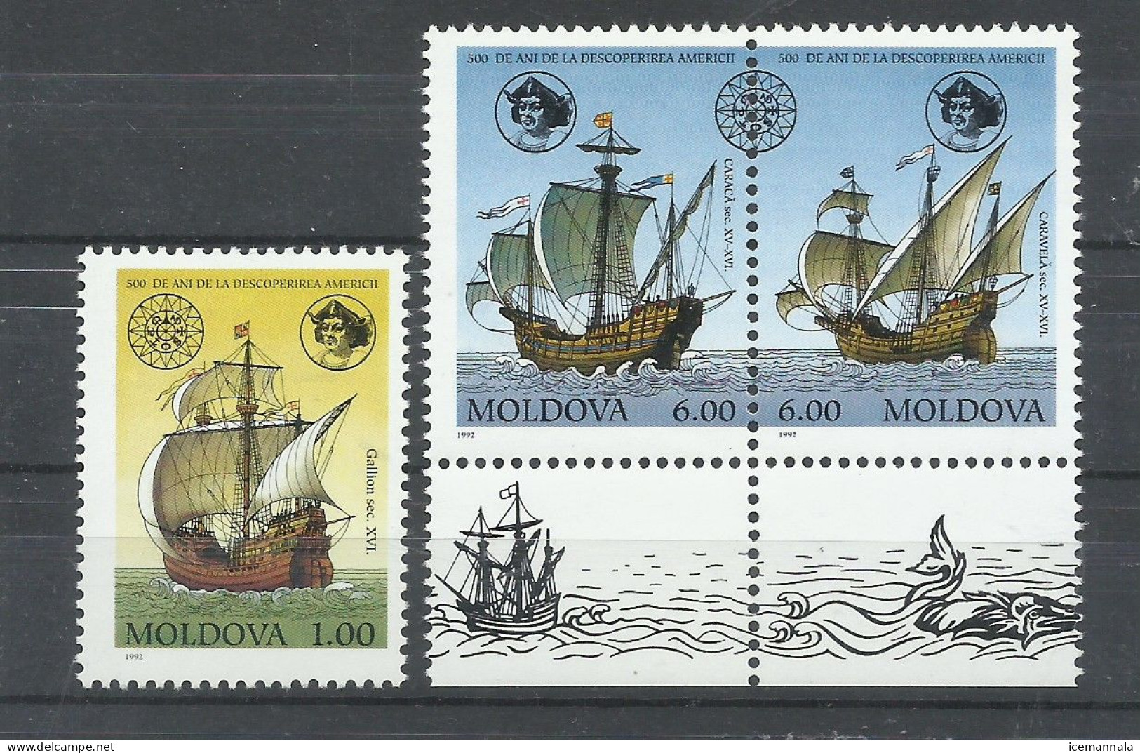 MOLDAVIA   YVERT  35/37   MNH  ** - Christopher Columbus