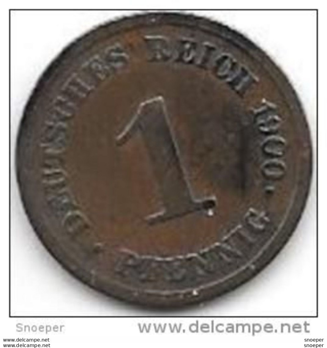 *empire 1 Pfennig 1900  E Km 10 - 1 Pfennig