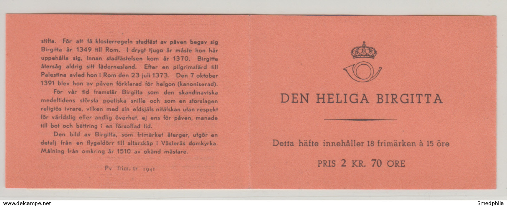 Sweden Booklet 1941 - Facit 60 MNH ** - 1904-50