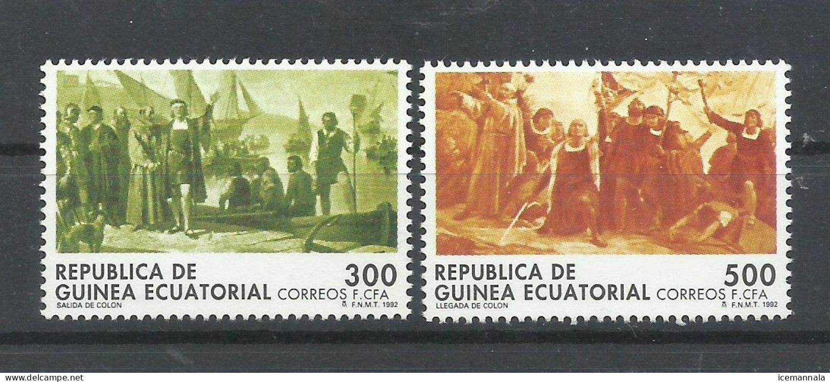 GUINEA   ECUATORIAL   ,   SELLOS  H/B  3  MNH  ** - Cristóbal Colón