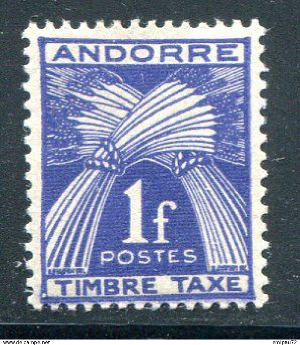 ANDORRE- Taxe Y&T N°33- Neuf Avec Charnière * - Ungebraucht