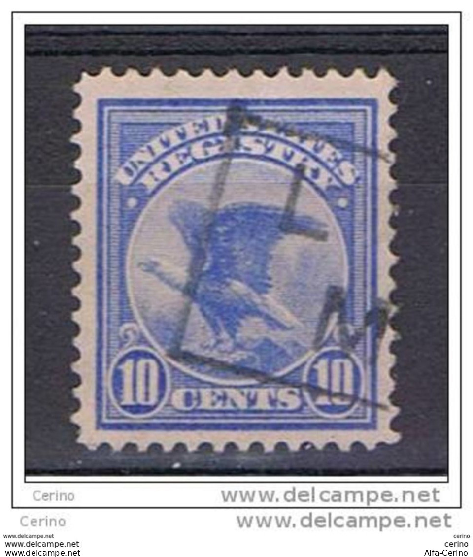 U.S.A.:  1911  REGISTERED  MAIL  -  10 C. USED  STAMP  -  YV/TELL. 2 - Revenues
