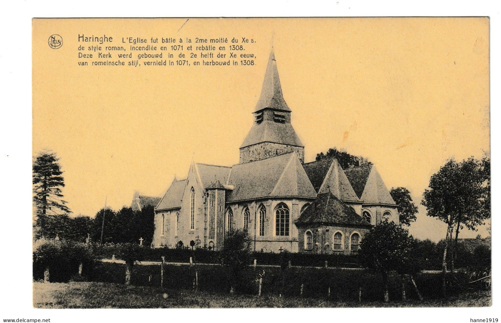 Poperinge Haringhe L' Eglise 1934 Haringe Htje - Poperinge