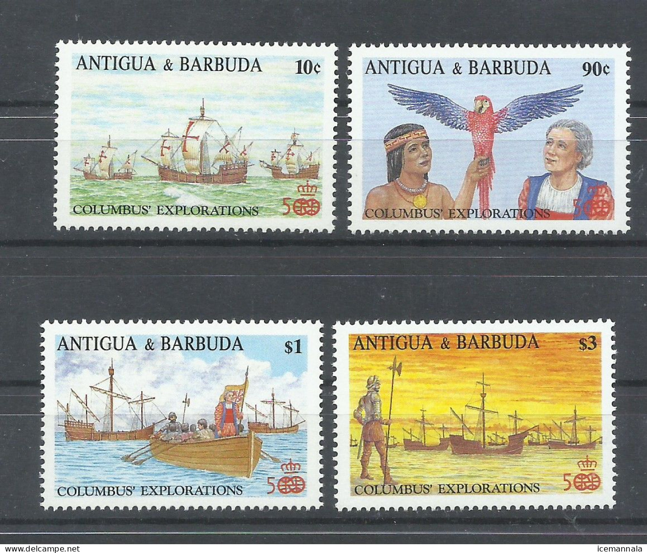 ANTIGUA    YVERT  1036/39   MNH  ** - Christopher Columbus