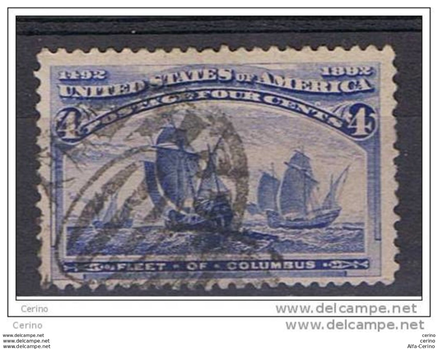 U.S.A.:  1893  COLUMBUS  EXPO  -  4 C. USED  STAMP  -  YV/TELL. 84 - Used Stamps