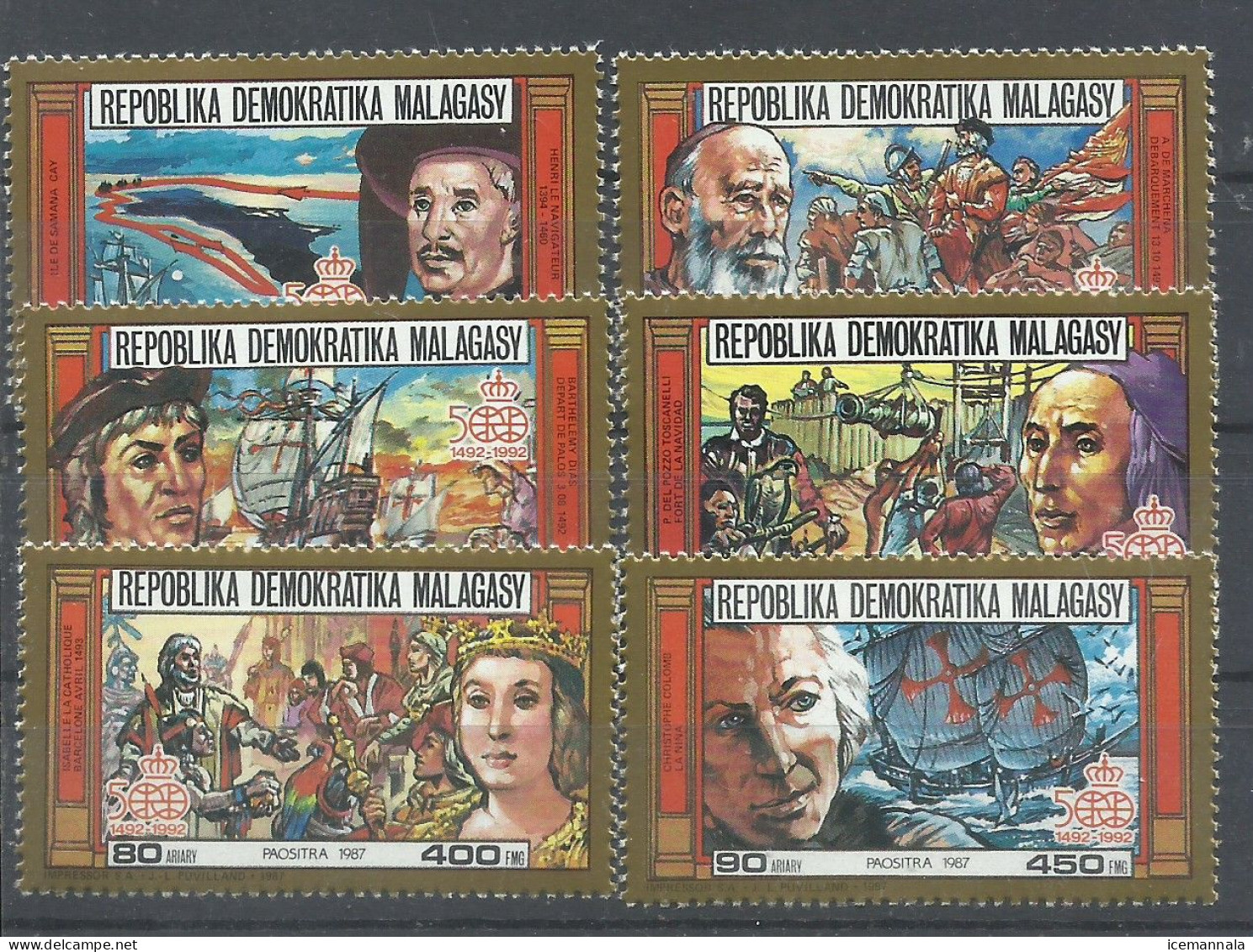 MADAGASCAR   YVERT   819/24     MNH  ** - Christopher Columbus