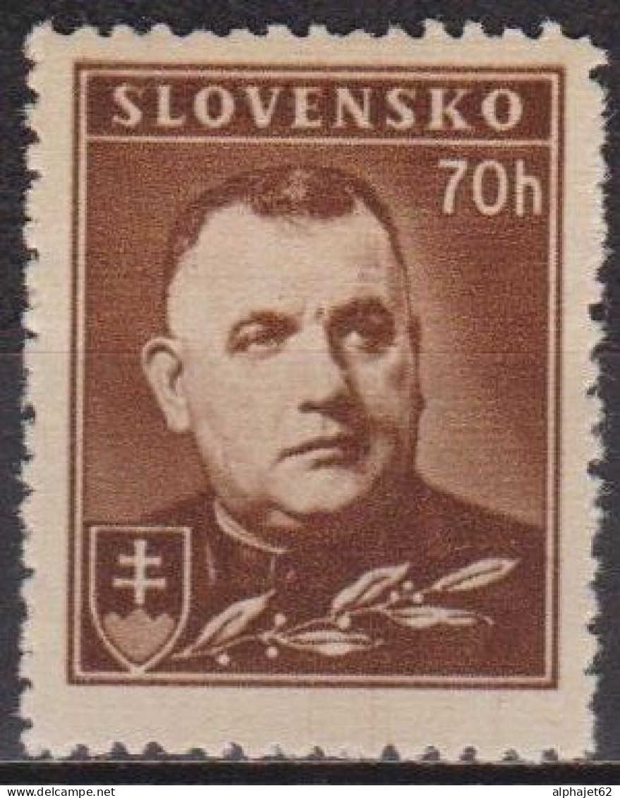 Etat Slovaque - SLOVAQUIE - Président Tiso - N° 45 * - 1939 - Neufs