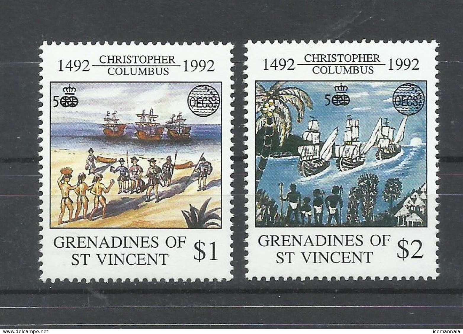 GRENADINES ST  VINCENT   YVERT   734/35  MNH  ** - Cristóbal Colón