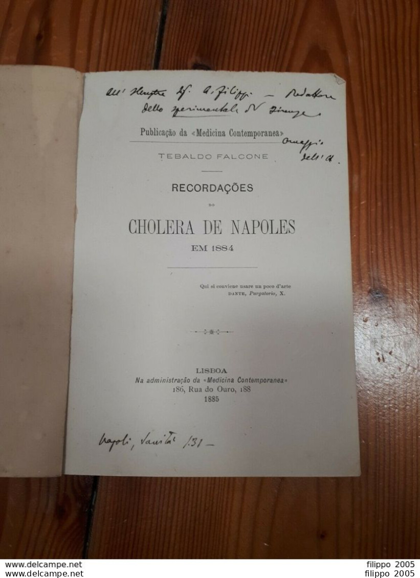 1885 - LISBONA - Colera Napoli - RECORDACOES DO CHOLERA DE NAPOLES EM 1884 - Sciences Manuelles