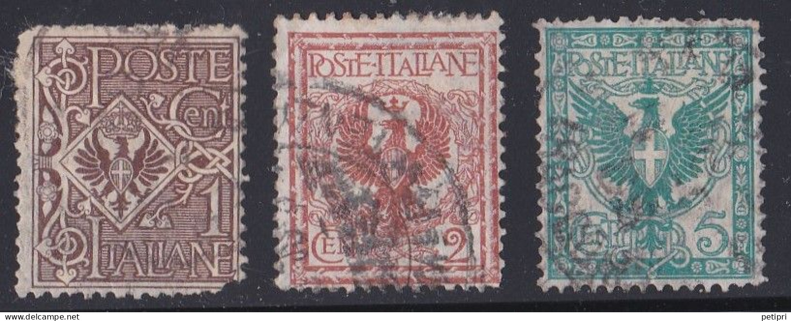Italie - 1878 - 1900  Humbert I   Y&T  N °  64  65  66  Oblitéré - Oblitérés