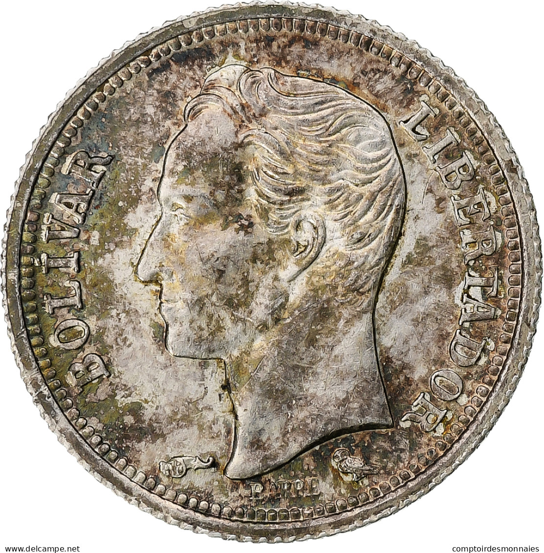 Monnaie, Venezuela, 25 Centimos, 1960, SPL, Argent, KM:35a - Venezuela