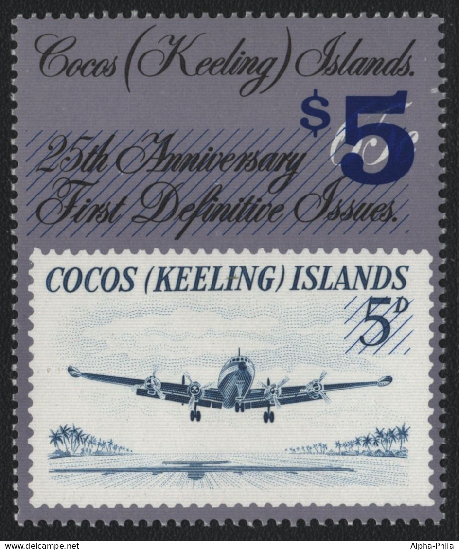 Kokos-Inseln 1990 - Mi-Nr. 236 ** - MNH - Flugzeuge / Airplanes (I) - Kokosinseln (Keeling Islands)