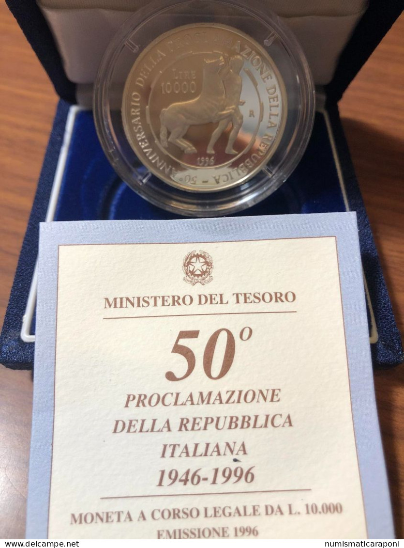 Italy Italia 1996 10000 Lire 50° Della Proclamazione Della Repubblica Italiana  Proof - Commémoratives